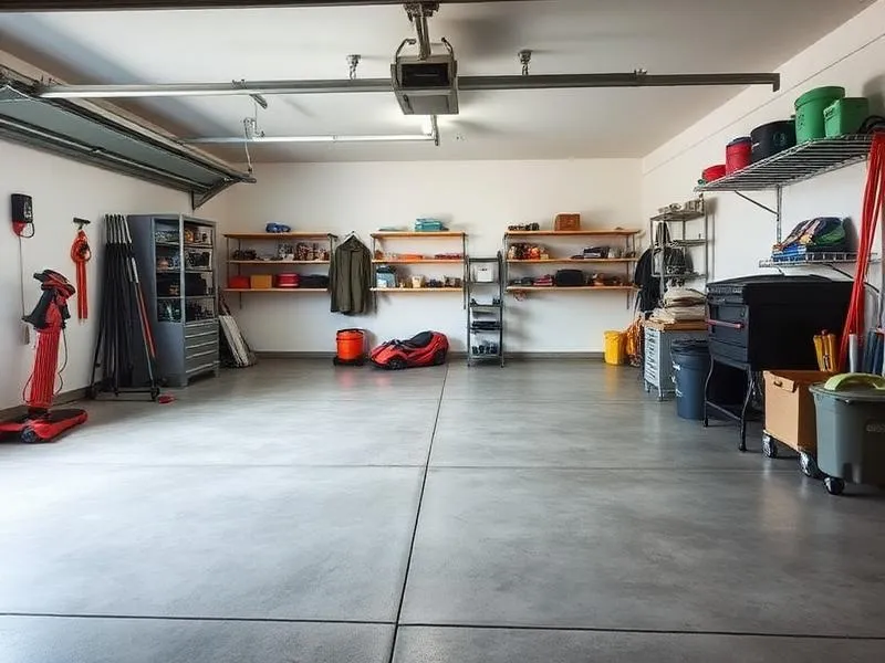 Clean garage after junk removal service